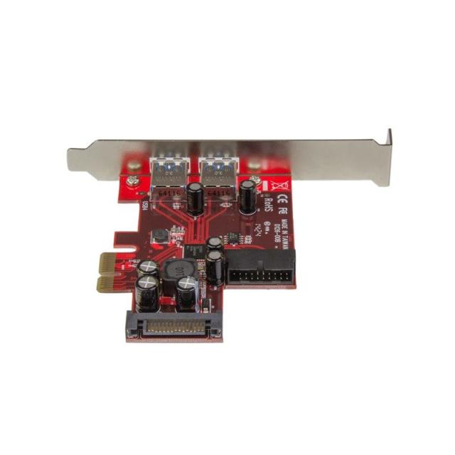 StarTech.com - Adaptador tarjeta PCI Express de 2 puertos externos 2 internos USB 3.0 con alimentación SATA