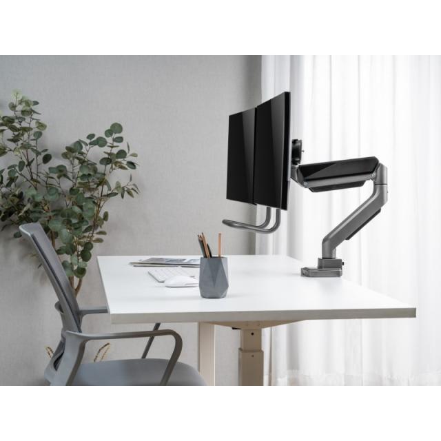 Equip - Soporte de sobremesa para dos monitores de 17"-32 - 650161