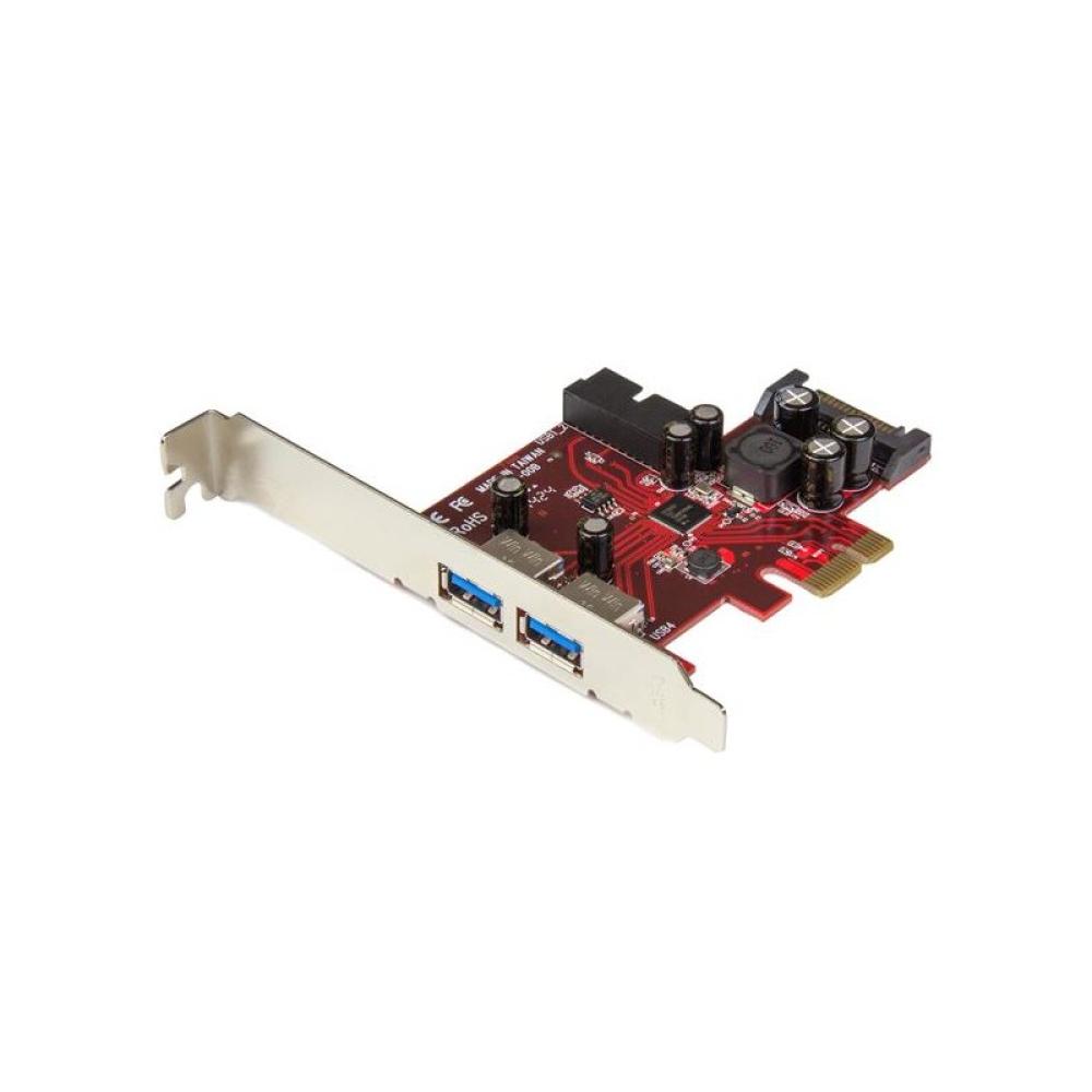 StarTech.com - Adaptador tarjeta PCI Express de 2 puertos externos 2 internos USB 3.0 con alimentación SATA