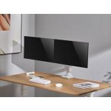 Equip - Soporte de escritorio para monitor doble de 17«-35», blanco