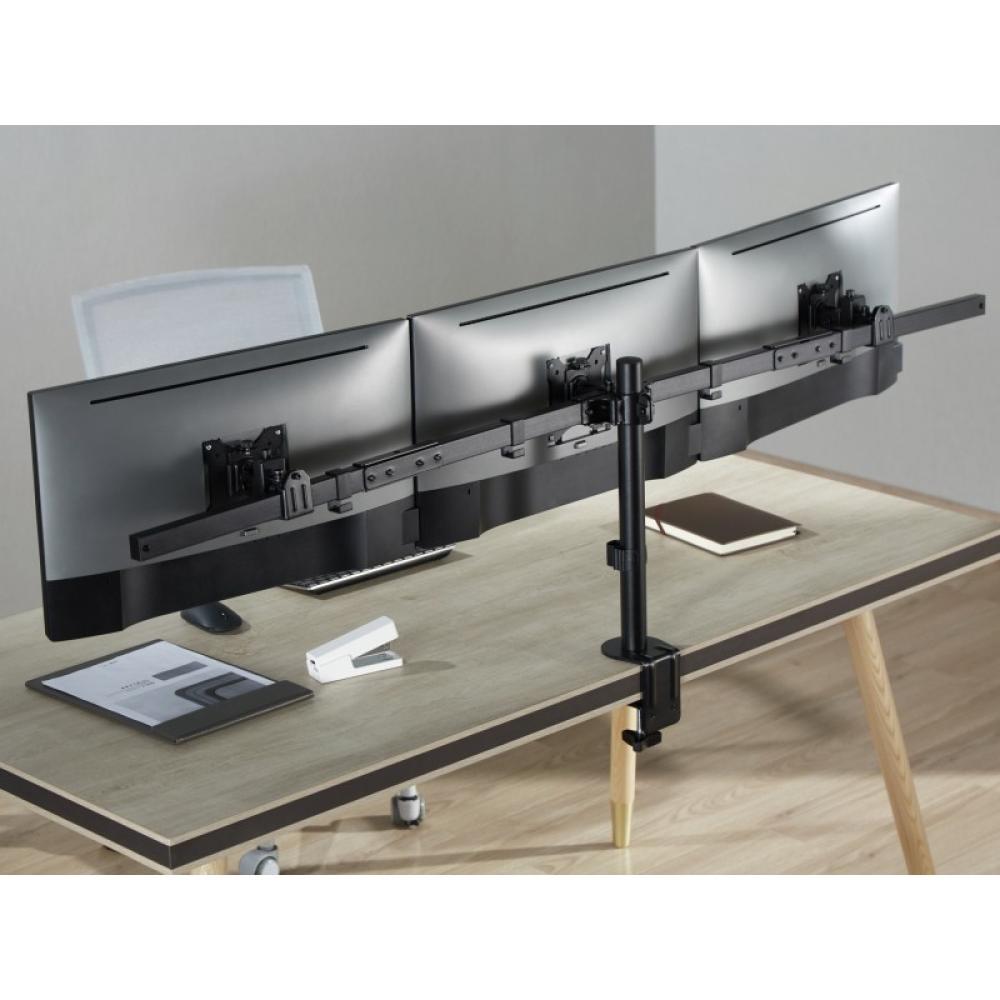 Equip - Soporte articulado de sobremesa para triple monitor de 17"-32