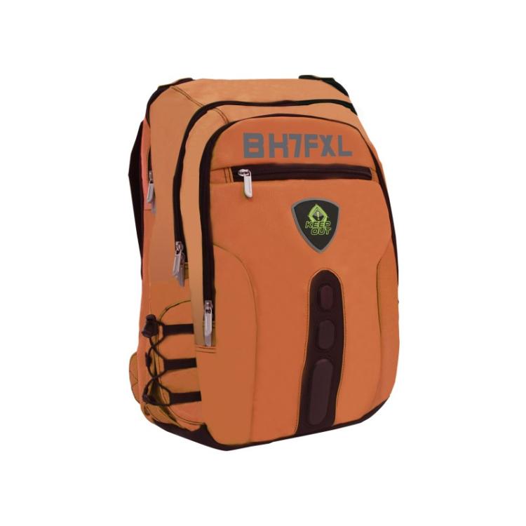 KeepOut - BK7F mochila Negro, Naranja Imitación piel, Nylon - BK7FOXL
