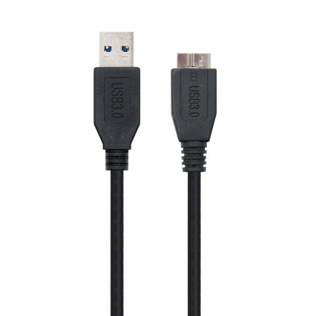 Nanocable - CABLE USB 3.0, TIPO A/M-MICRO B/M, NEGRO, 1.0 M