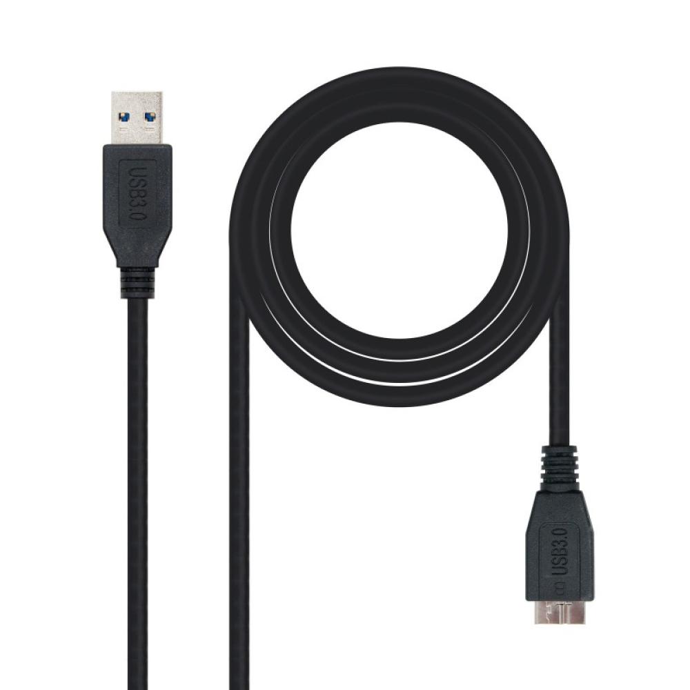 Nanocable - CABLE USB 3.0, TIPO A/M-MICRO B/M, NEGRO, 1.0 M