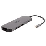 DCU Advance Tecnologic - 391166 hub de interfaz USB Tipo C 1000 Mbit/s Gris