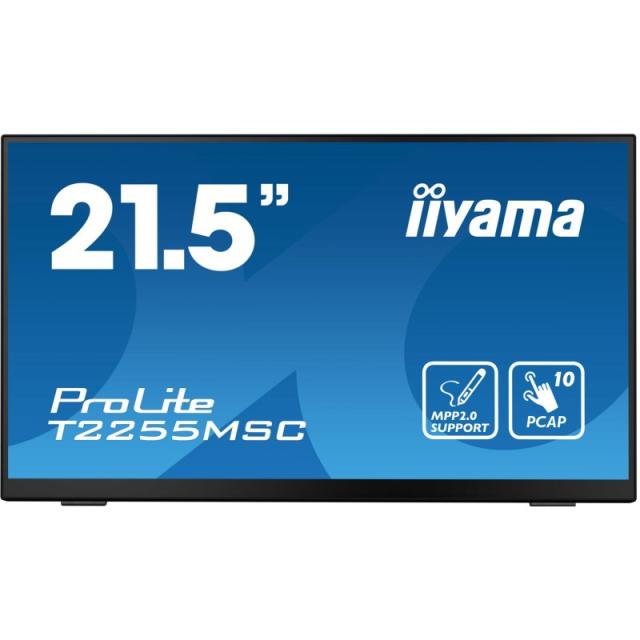 iiyama - ProLite T2255MSC-B1 pantalla para PC 54,6 cm (21.5") 1920 x 1080 Pixeles Full HD LCD Pantalla táctil Negro