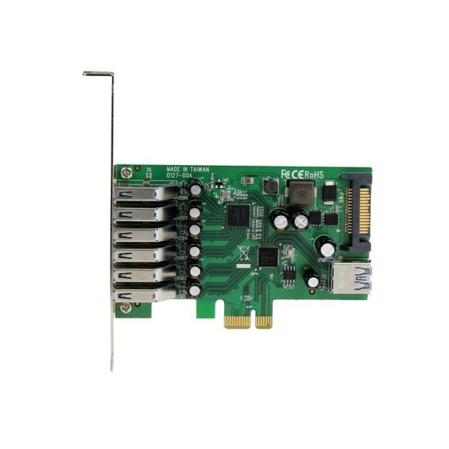 StarTech.com - Adaptador tarjeta PCI Express de 7 puertos USB 3.0 con perfil bajo o completo