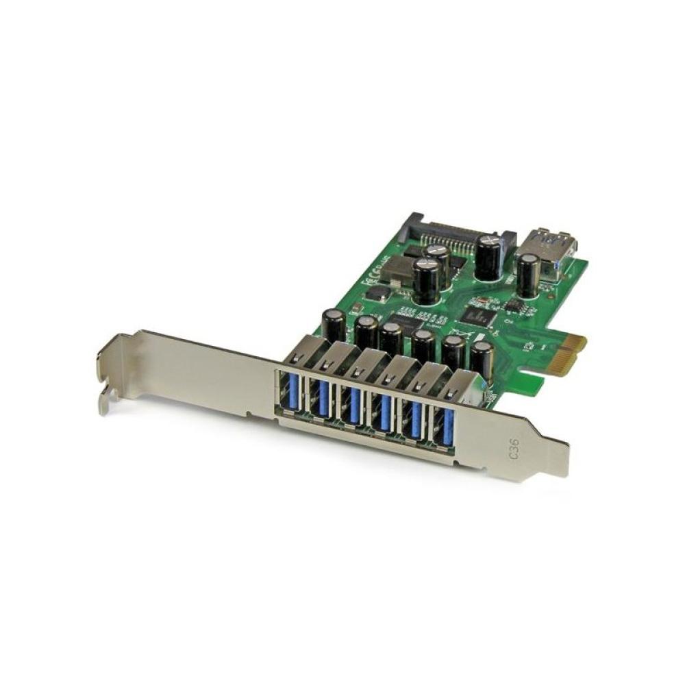 StarTech.com - Adaptador tarjeta PCI Express de 7 puertos USB 3.0 con perfil bajo o completo