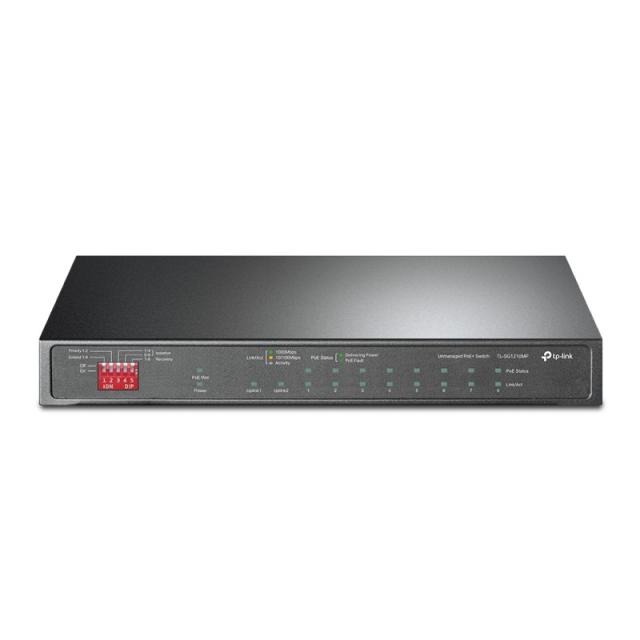 TP-Link - TL-SG1210MP switch No administrado Gigabit Ethernet (10/100/1000) Energía sobre Ethernet (PoE) Negro