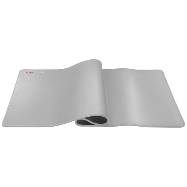 Mars Gaming - MMPXLS Plata, Alfombrilla Gaming XL, Doble capa Nanotejido y Goma Natural, 800x300x4mm