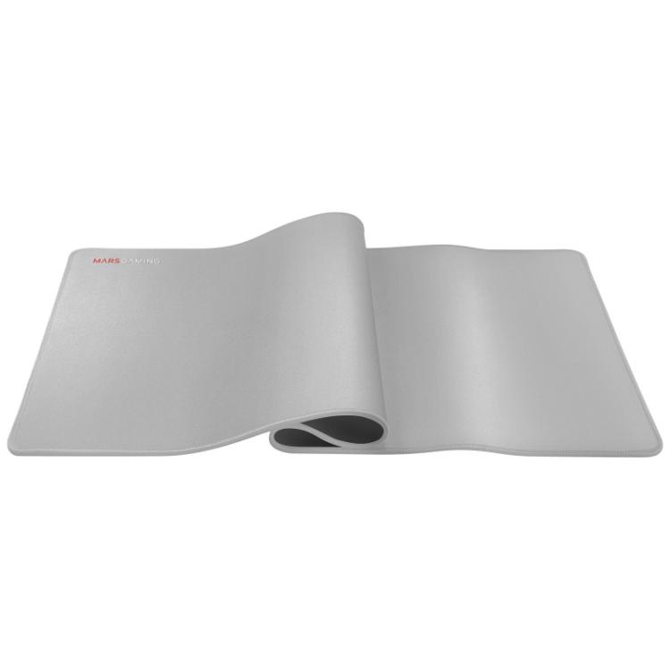 Mars Gaming - MMPXLS Plata, Alfombrilla Gaming XL, Doble capa Nanotejido y Goma Natural, 800x300x4mm