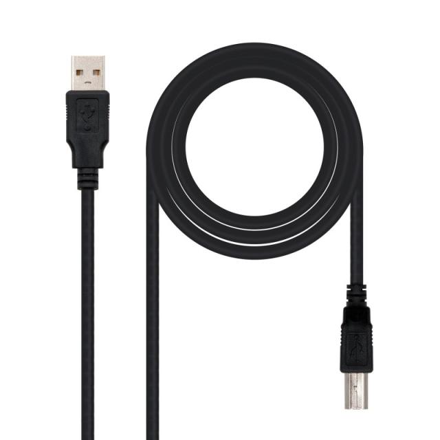 Nanocable - CABLE USB 2.0 IMPRESORA, TIPO A/M-B/M, NEGRO, 4.5 M