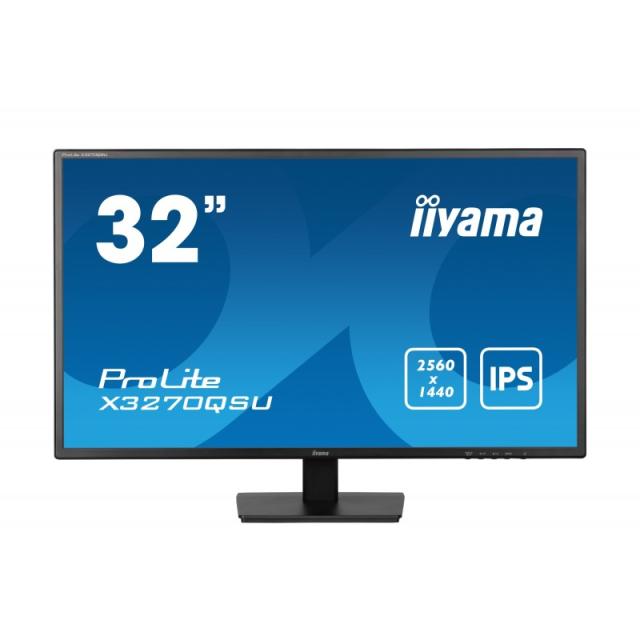 iiyama - ProLite X3270QSU-B1 pantalla para PC 80 cm (31.5") 2560 x 1440 Pixeles Wide Quad HD LED Negro