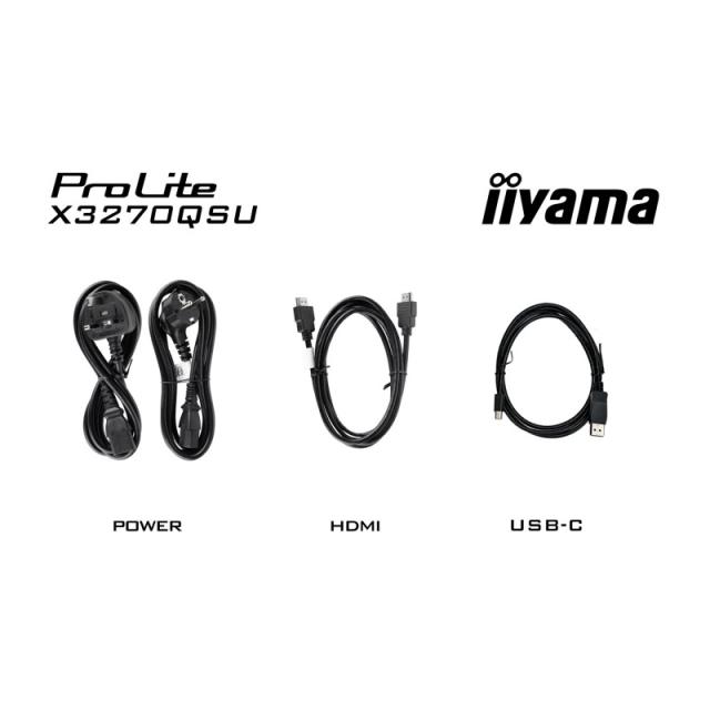 iiyama - ProLite X3270QSU-B1 pantalla para PC 80 cm (31.5") 2560 x 1440 Pixeles Wide Quad HD LED Negro