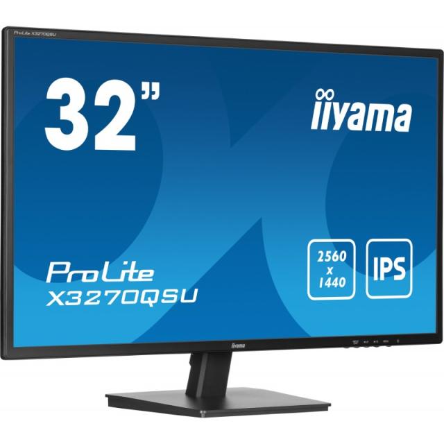 iiyama - ProLite X3270QSU-B1 pantalla para PC 80 cm (31.5") 2560 x 1440 Pixeles Wide Quad HD LED Negro