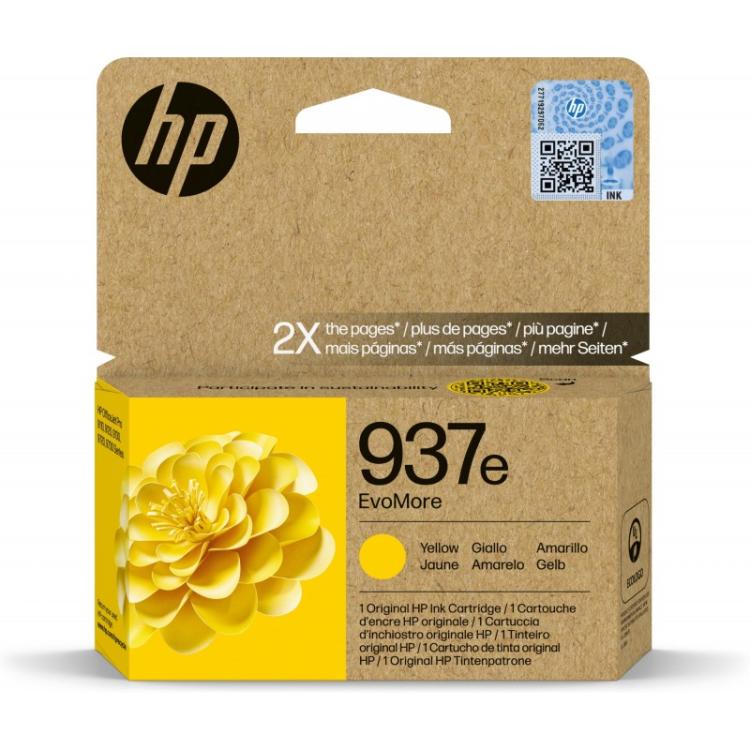HP - Cartucho de Tinta Original EvoMore 937e amarilla