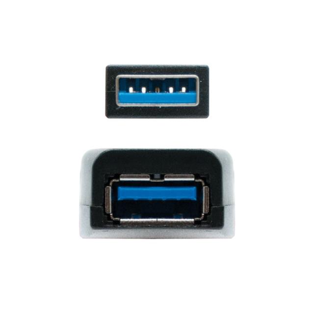 Nanocable - Cable USB 3.0 prolongador con amplificador, tipo A/M-A/H, 10m