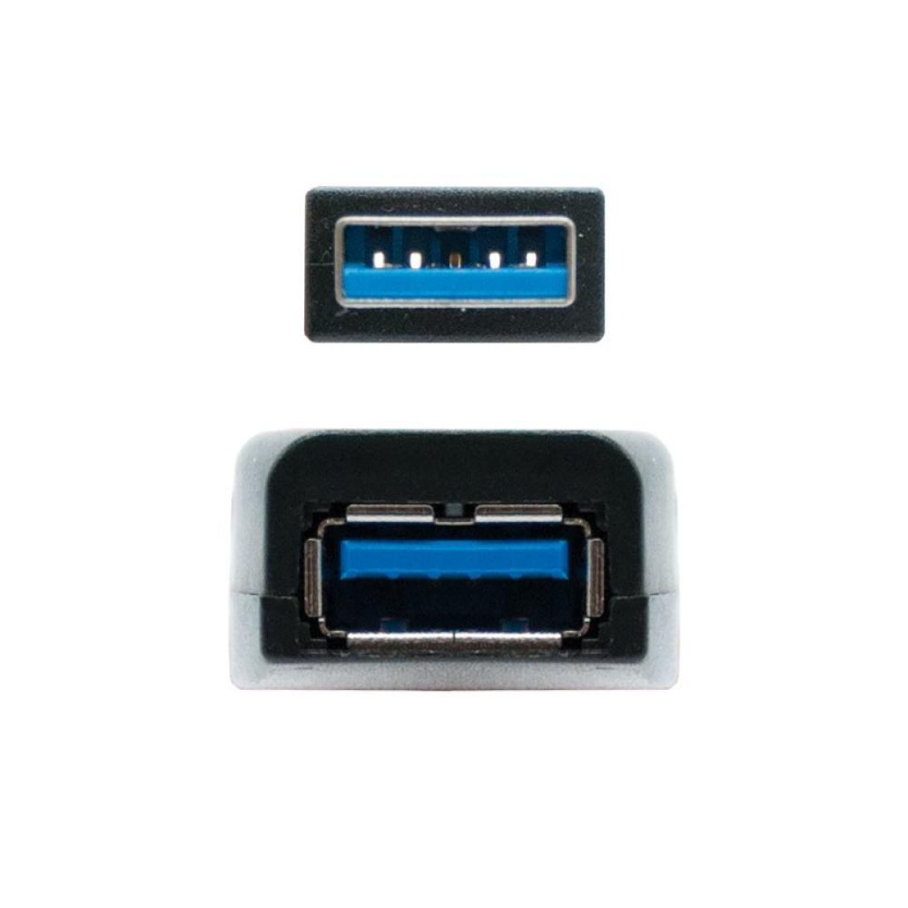 Nanocable - Cable USB 3.0 prolongador con amplificador, tipo A/M-A/H, 10m