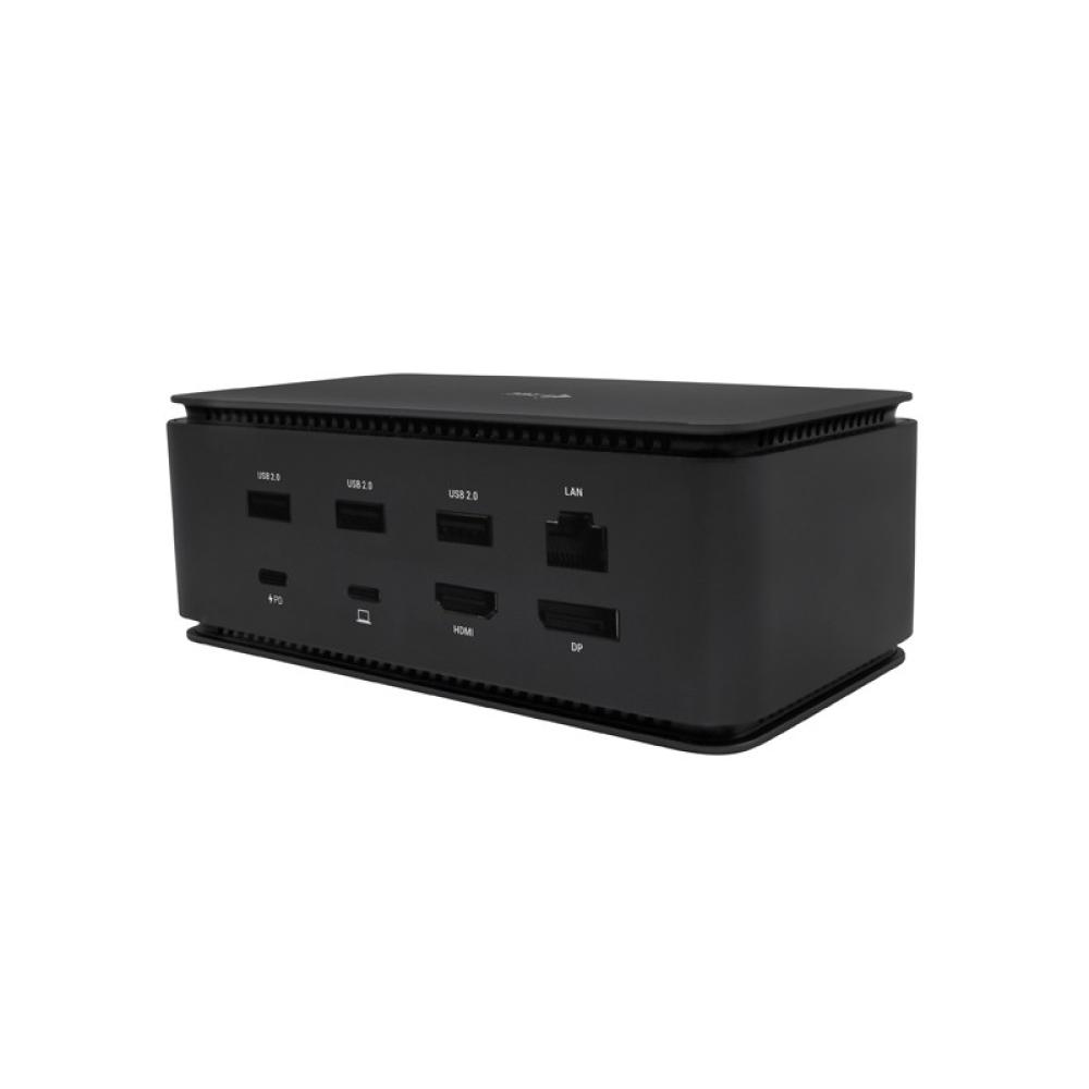 i-tec - Metal USB4 Docking station Dual 4K HDMI DP with Power Delivery 80 W + Universal Charger 100 W