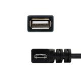 Nanocable - CABLE USB 2.0 OTG ACODADO, TIPO MICRO B/M-A/H, NEGRO, 15 CM