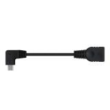Nanocable - CABLE USB 2.0 OTG ACODADO, TIPO MICRO B/M-A/H, NEGRO, 15 CM