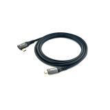 Equip - Cable USB 2.0 C a C en ángulo de 90°, M/M, 2,0 m, PD 100 W, negro