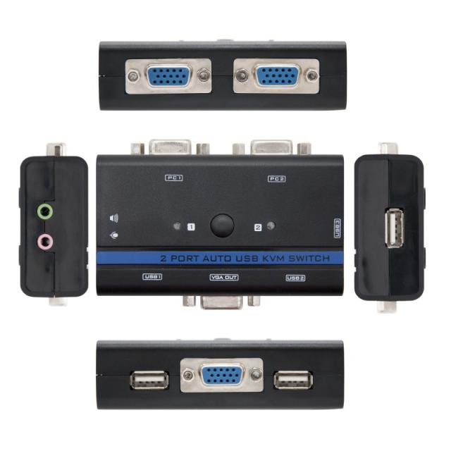 Nanocable - KVM SWITCH VGA USB 1U-2PC+CABLE