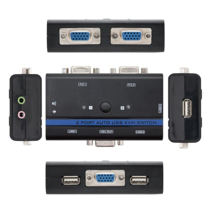 Nanocable - KVM SWITCH VGA USB 1U-2PC+CABLE