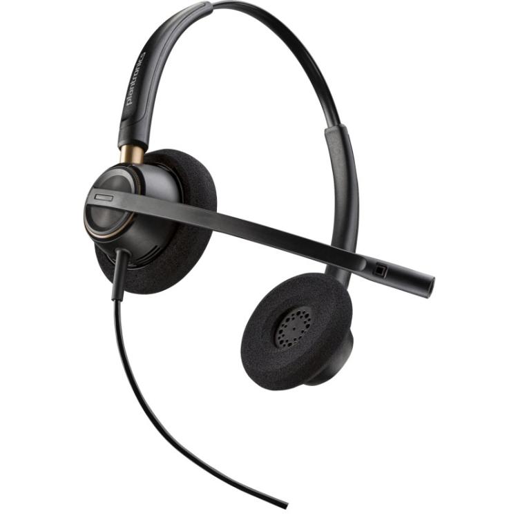 HP Poly - Auriculares binaurales Poly EncorePro 520 con desconexión rápida