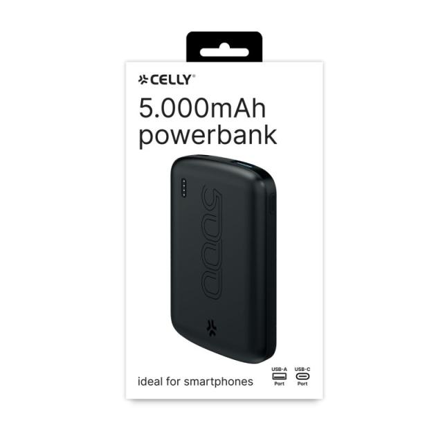 Celly - PBE5000EVOBK batería externa Litio 5000 mAh Negro