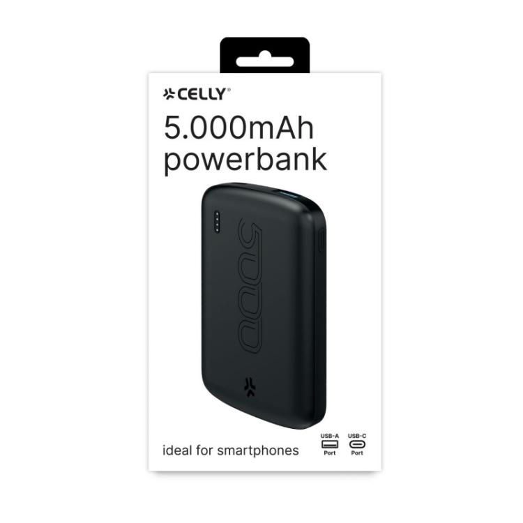 Celly - PBE5000EVOBK batería externa Litio 5000 mAh Negro
