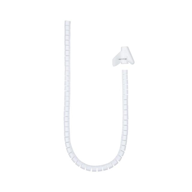 Nanocable - Organizador de Cables Flexible 25 mm, Blanco, 2 m