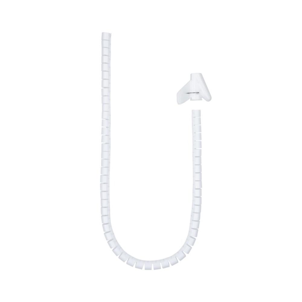 Nanocable - Organizador de Cables Flexible 25 mm, Blanco, 2 m
