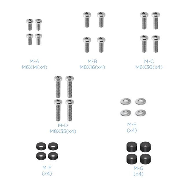 TooQ - Mirage Soporte de Suelo con Regulación de Altura para Pantallas 37"-70"