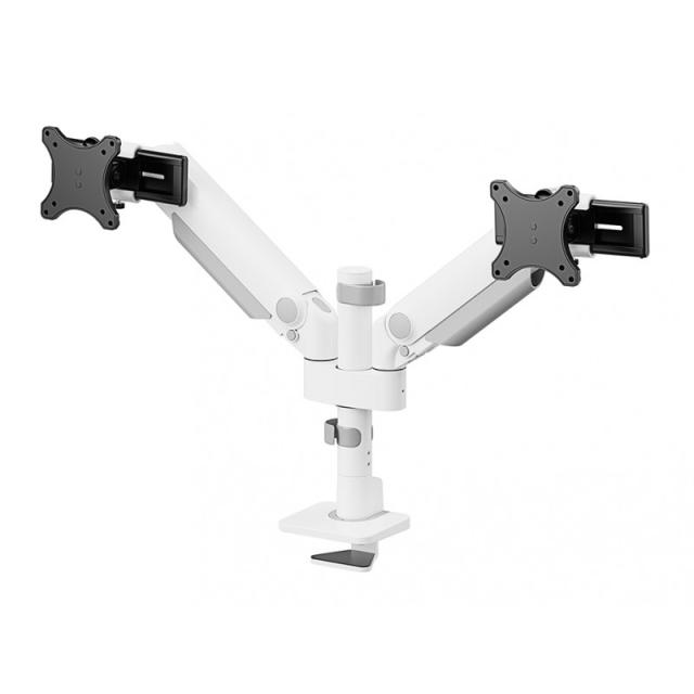 Neomounts - DS65S-950WH2 Brazo de monitor 24-34" - resorte de gas - Topfix - multi ajustable - Tope-a-180°