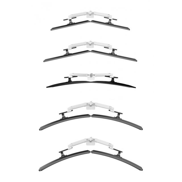 Neomounts - DS65S-950WH2 Brazo de monitor 24-34" - resorte de gas - Topfix - multi ajustable - Tope-a-180°