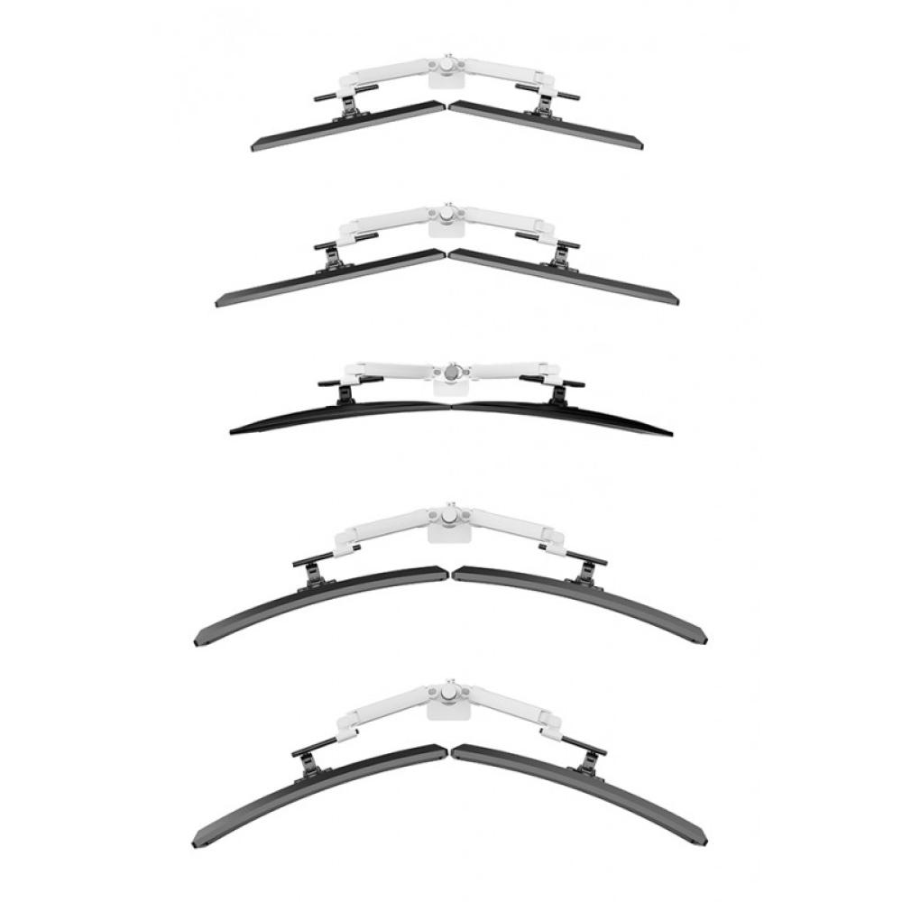 Neomounts - DS65S-950WH2 Brazo de monitor 24-34" - resorte de gas - Topfix - multi ajustable - Tope-a-180°