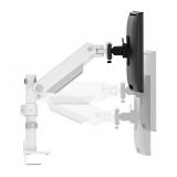 Neomounts - DS65S-950WH2 Brazo de monitor 24-34" - resorte de gas - Topfix - multi ajustable - Tope-a-180°