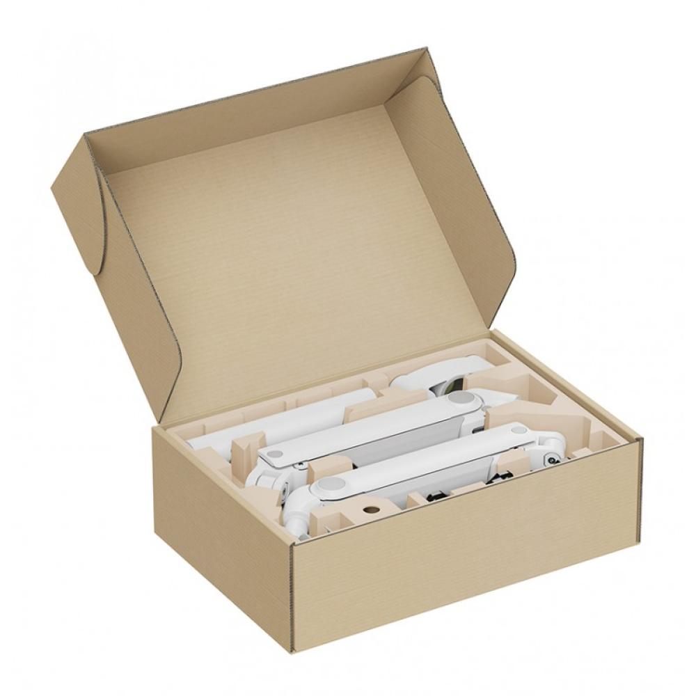 Neomounts - DS65S-950WH2 Brazo de monitor 24-34" - resorte de gas - Topfix - multi ajustable - Tope-a-180°