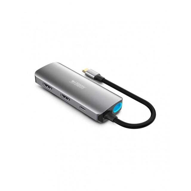 Urban Factory - MHC55UF base para portátil y replicador de puertos Alámbrico USB 3.2 Gen 1 (3.1 Gen 1) Type-C Gris