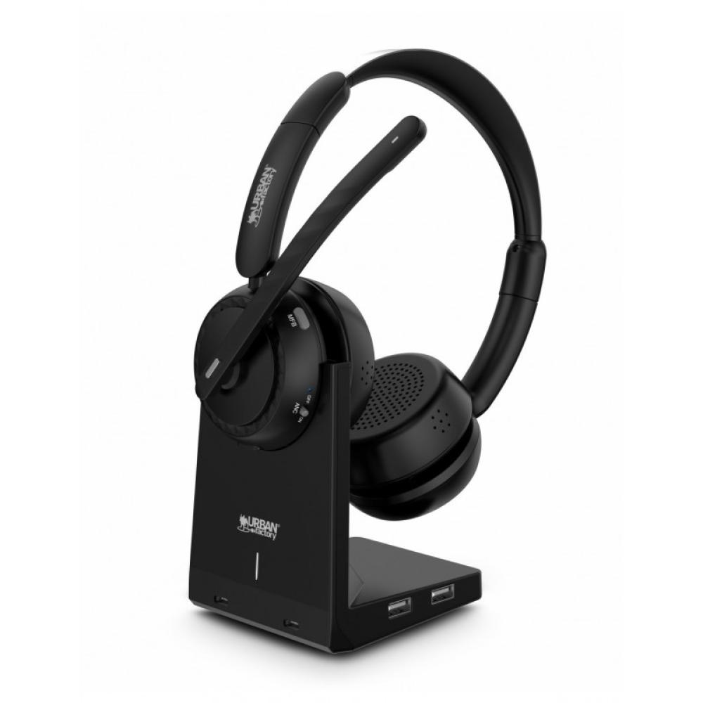 Urban Factory - MOVEE MAX Auriculares Inalámbrico Diadema Juego USB tipo A Bluetooth Base de carga Negro