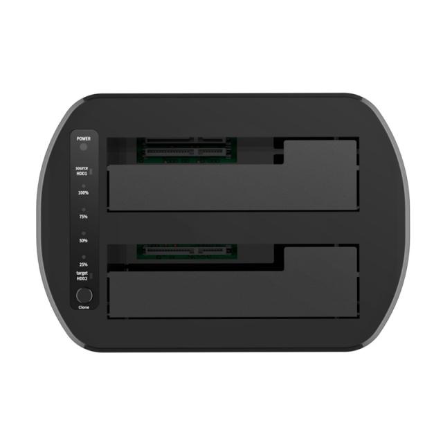 AISENS - Estacion de Docking de Doble Bahia ASDS-D03B SATA 2.5/3.5 a USB 3.0/3.1 Gen1, Clone, Negra