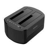 AISENS - Estacion de Docking de Doble Bahia ASDS-D03B SATA 2.5/3.5 a USB 3.0/3.1 Gen1, Clone, Negra