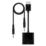 Nanocable - CONVERSOR HDMI A SVGA+AUDIO, HDMI/M-SVGA/H+3.5/H, NEGRO, 10 CM+1.0 M