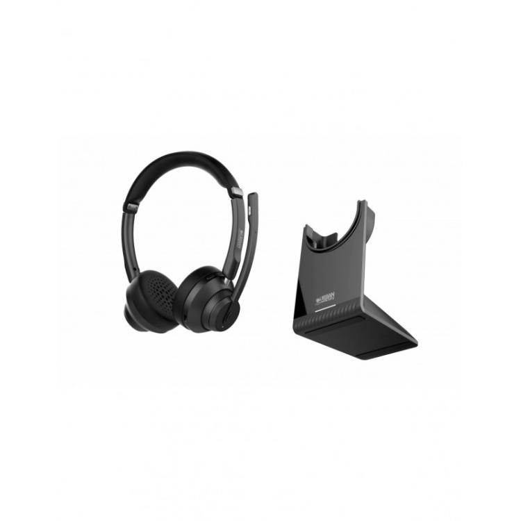Urban Factory - MOVEE PRO Auriculares Inalámbrico Diadema Juego USB Tipo C Bluetooth Base de carga Negro