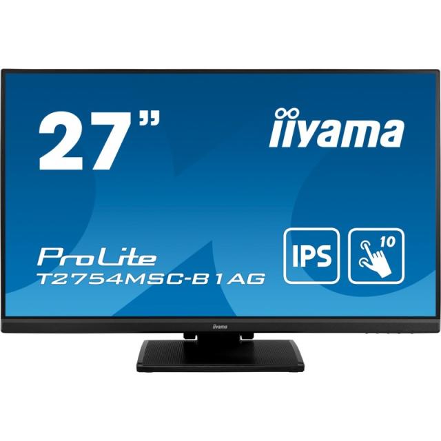 iiyama - ProLite T2754MSC-B1AG pantalla para PC 68,6 cm (27") 1920 x 1080 Pixeles Full HD LED Pantalla táctil Multi-usuario Negr