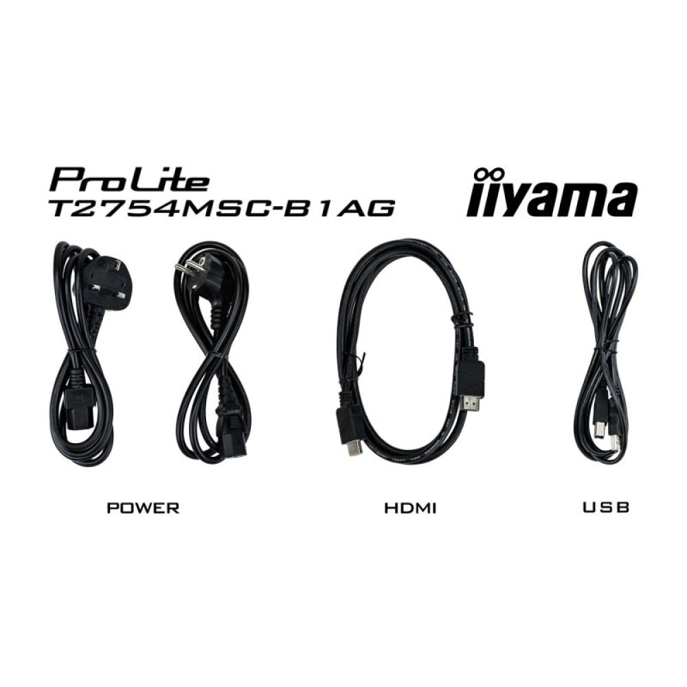 iiyama - ProLite T2754MSC-B1AG pantalla para PC 68,6 cm (27") 1920 x 1080 Pixeles Full HD LED Pantalla táctil Multi-usuario Negr
