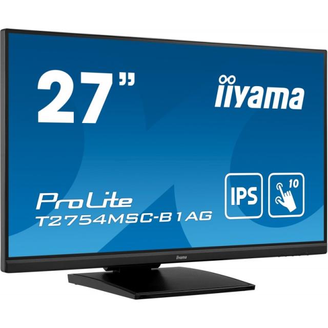 iiyama - ProLite T2754MSC-B1AG pantalla para PC 68,6 cm (27") 1920 x 1080 Pixeles Full HD LED Pantalla táctil Multi-usuario Negr