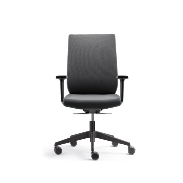 Silla Eben Negra Respaldo Alto Sin Cabezal