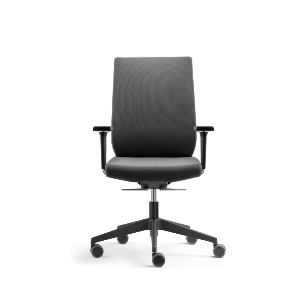 Silla Eben Negra Respaldo Alto Sin Cabezal